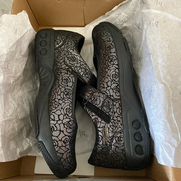 Therafit  Mary Jane’s  Black & Silver Size 6.5 - Picture 8 of 11